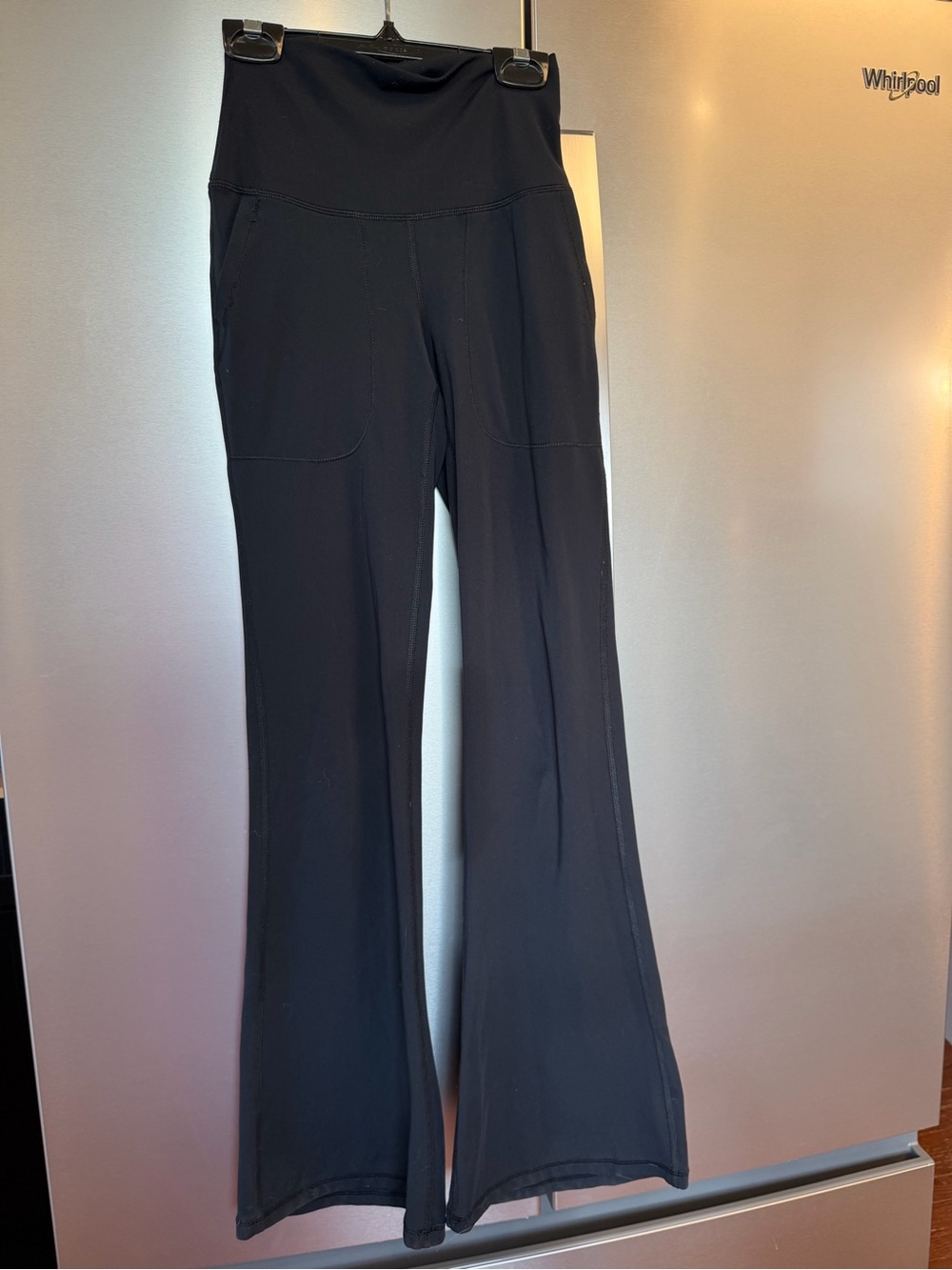 90 degrees flared leggings in black